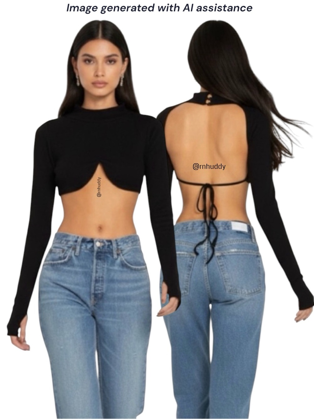 OW Collection L black Muse Top